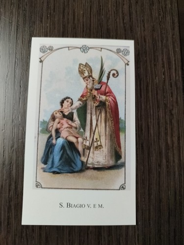 San biagio holy - card,, 96