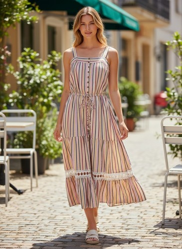 Maxi abito nuovo con - , etichette