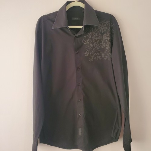 Camicia uomo avva nera grafica - camicia,