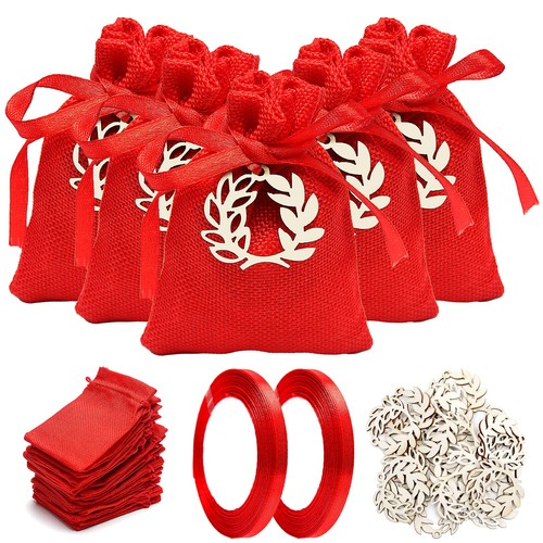 24pz sacchetti rossi confetti - 24pz,