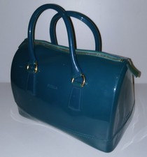 Furla Candy Bag Rubber Borsa a mano da donna in gomma verde