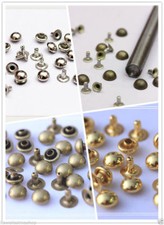 Da 50 a 1000pz borchie semisfere rivetto scelta argento/oro/bronzo 8mm +punzone