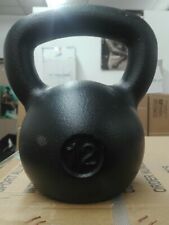  KETTLEBELL 12 KG  IN GHISA NERO MADE IN ITALY  PESO ALLENAMENTO PALESTRA   