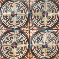 Cementine antiche piastrelle originali quadrate geometriche pavimento 28