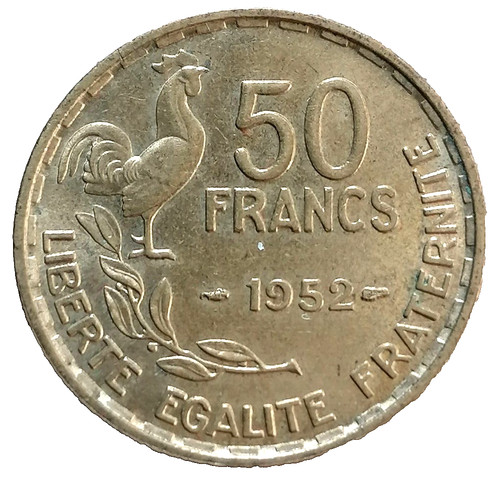 Francs guiraud 1952 en - 1952,