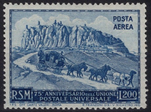 San marino 1950 posta - san, aerea