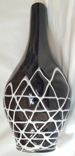 Vaso scultoreo vetro molto - in,