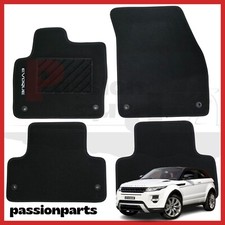 TAPPETI LAND ROVER EVOQUE DAL 2015 AL 2019 IN MOQUETTE CON RICAMO E 8 ANELLI