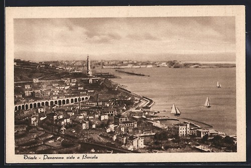 Cartolina trieste panorama - trieste,,