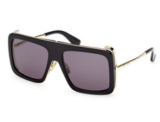 Occhiali da sole uomo e donna nero grandi oversize firmati Max Mara a mascherina