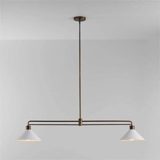 Lampadario ottone metà - lampadario, in
