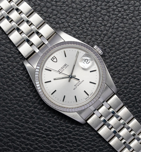 Tudor date 74034 silver dial - silver,