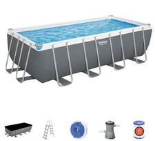 Bestway Piscina Fuoriterra Rettangolare Rigida set completo 488x244x122hcm 56996