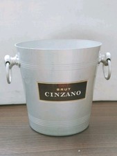 Secchiello Porta Ghiaccio Cinzano Brut In Alluminio Vintage 