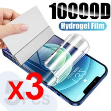 3X Pellicola Protettiva Schermo per Vari Telefoni Morbida Trasparente TPU Gel Idrogel Cover