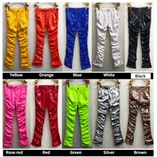 Uomo Similpelle Pantaloni