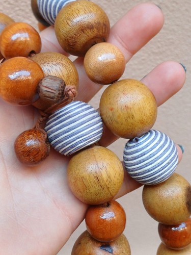 Collana lunga legno - legno,