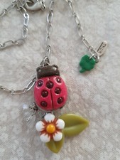 Thun Collana Con Ciondolo Coccinella su fiore 