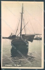 Livorno Città Barca Porto cartolina JK5827