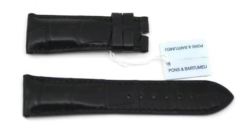 Bulgari black leather strap - black,
