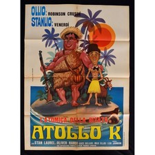 manifesto ATOLLO K Stanlio Ollio Stan Laurel Oliver Hardy Delair Atoll A151