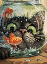 Curious Cat Fish Paint By