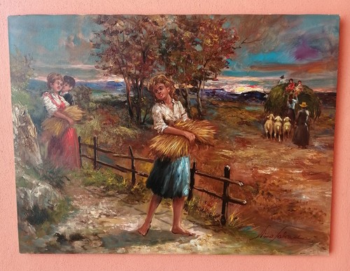 Quadro dipinto olio - quadro,
