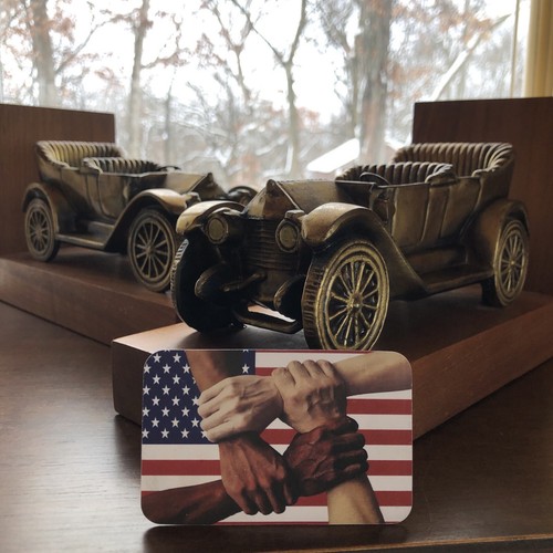 Fermalibri auto ottone - , vintage