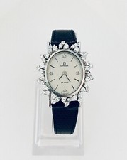 Omega De Ville White Gold and Diamonds Ladies Watch 1970s with original box