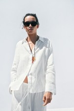 Camicia Zara 100% lino panna