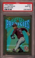1996 FINEST # 297 T.J. MATHEWS