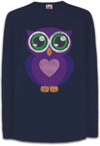 Comic owl kinder - owl, langarm