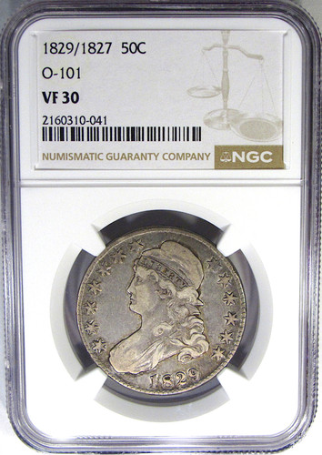 1829 1827 50c - ngc, vf30