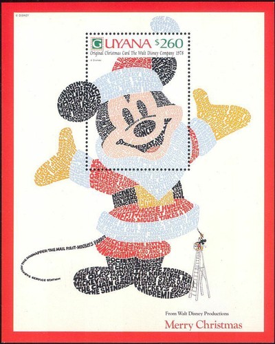 Guyana 1991 disney natale - disney,