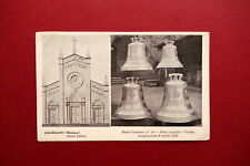 Cartolina Ligorzano Modena Nuova Chiesa Campane Ditta Cavadini Verona 1927
