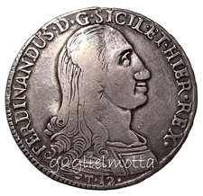 REGNO DI SICILIA 12 TARI 1796 PALERMO FERDINANDO III DI BORBONE MONETA ARGENTO