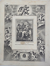 Antica Stampa Incisione Stazione VI Via Crucis Feliciani Ludovico Gesù Epoca 700