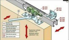 BINARIO E KIT DELLA TERNO SCORREVOLI PORTATA KG 80 PER PORTA SCORREVOLE