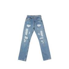 Levi's 501 Customizzato W25 L30 jeans usato denim (Cod.SJ642) Levis made in USA