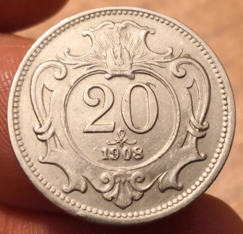 Moneta heller 1908 impero - heller, 1908,