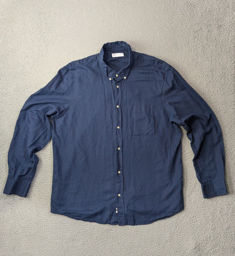 Zara camicia uomo xxl blu - zara, lino