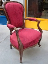 Poltrona Luigi Filippo in noce