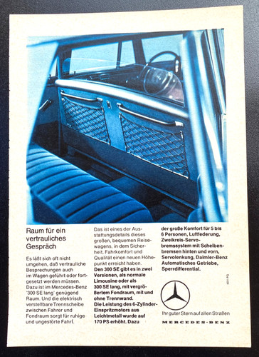 Pubblicità mercedes 300se - pubblicità,