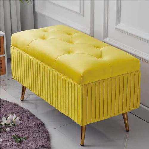 Pouf contenitore panca velluto - pouf,