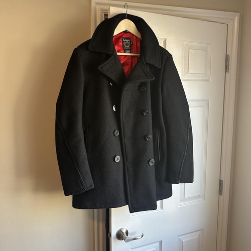 Schott peacoat uomo nero - peacoat, 42