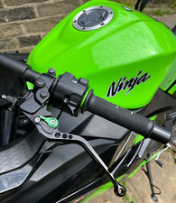 SET LEVE FRENO E FRIZIONE KAWASAKI NINJA 300 R 2013-2018 LUNGHE NERE CORSA SU STRADA