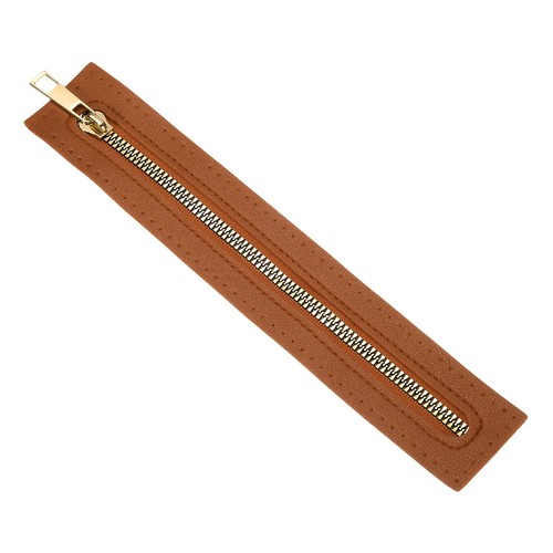 Leather zipper 25 - zipper,, inch