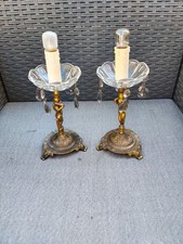 Coppia di lampade in ottone