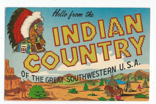 Postcard indian country - indian,