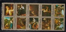 Set MANAMA Vermeer, Velazquez, Caravaggio, Veronese & Rembrandt DIPINTI MNH